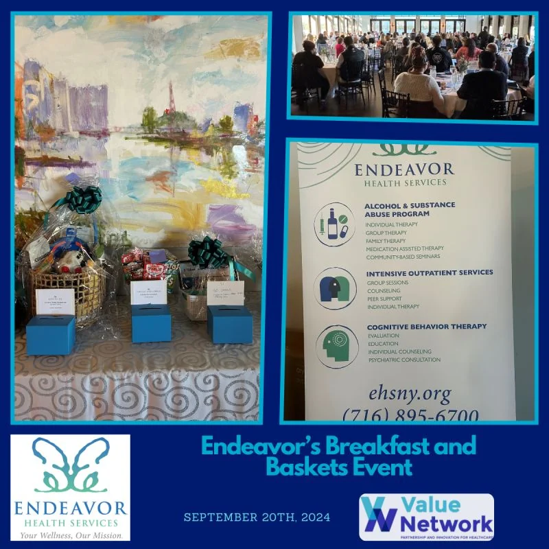 Collage from Endeavor’s Breakfast and Baskets event on September 20, 2024.